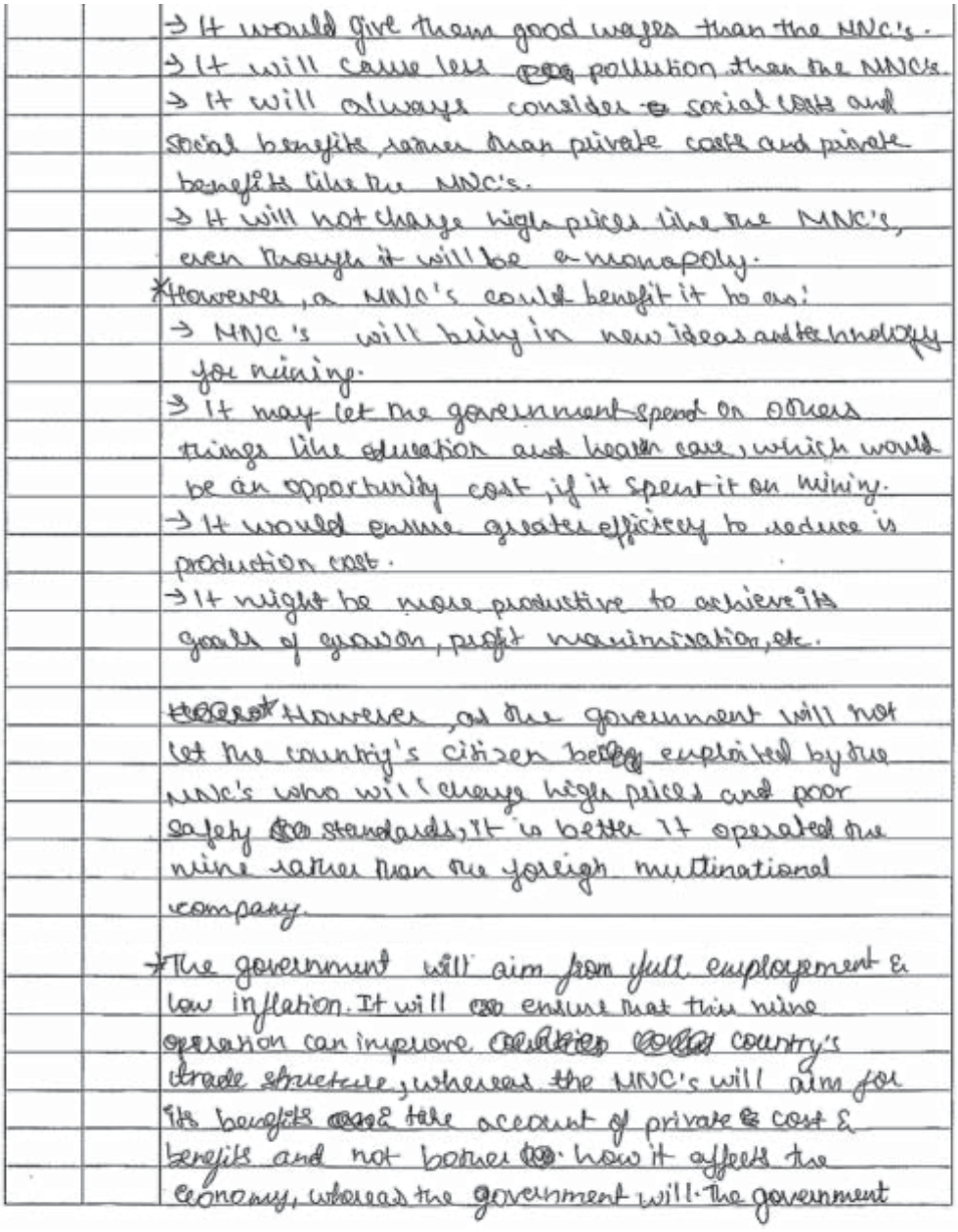 Example Candidate Responses (Standards Booklet)